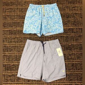 Laguna Gray and Blue Swim Trunks